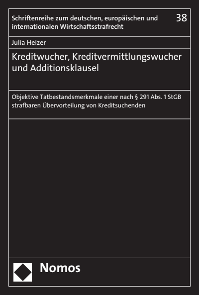 Cover des Buchs: Kreditwucher, Kreditvermittlungswucher und Additionsklausel