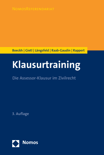 Cover of book: Klausurtraining