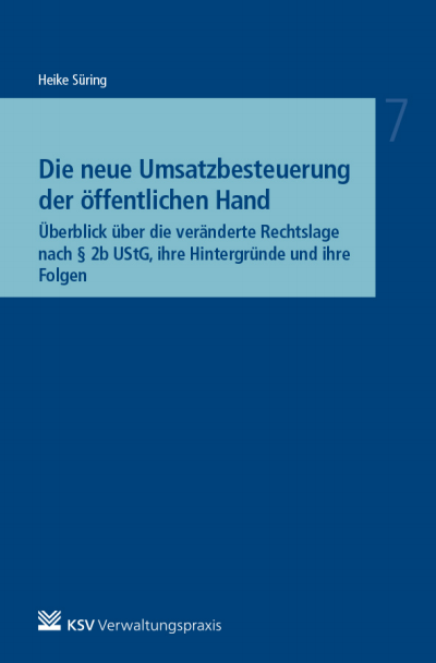 Cover of book: Die neue Umsatzbesteuerung der öffentlichen Hand