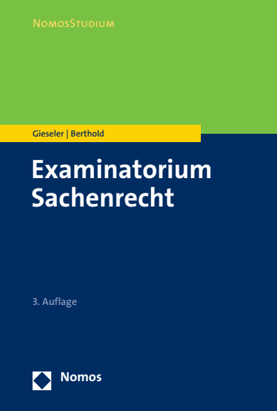 Cover des Buchs: Examinatorium Sachenrecht