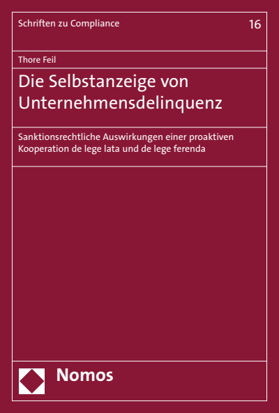 Cover des Buchs: Die Selbstanzeige von Unternehmensdelinquenz