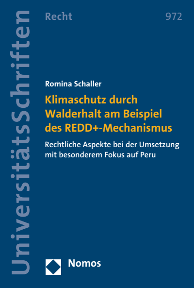 Cover des Buchs: Klimaschutz durch Walderhalt am Beispiel des REDD+-Mechanismus
