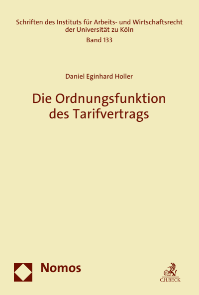 Cover des Buchs: Die Ordnungsfunktion des Tarifvertrags