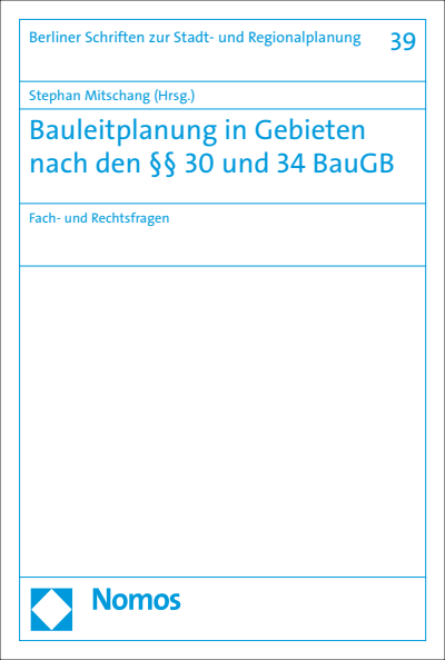 Cover of book: Bauleitplanung in Gebieten nach den §§ 30 und 34 BauGB