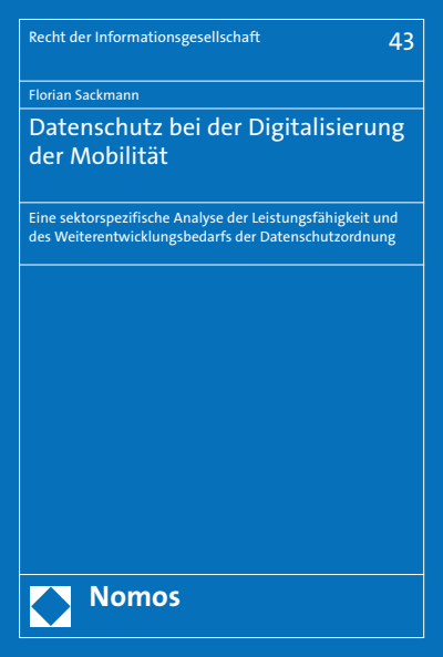 Cover of book: Datenschutz bei der Digitalisierung der Mobilität