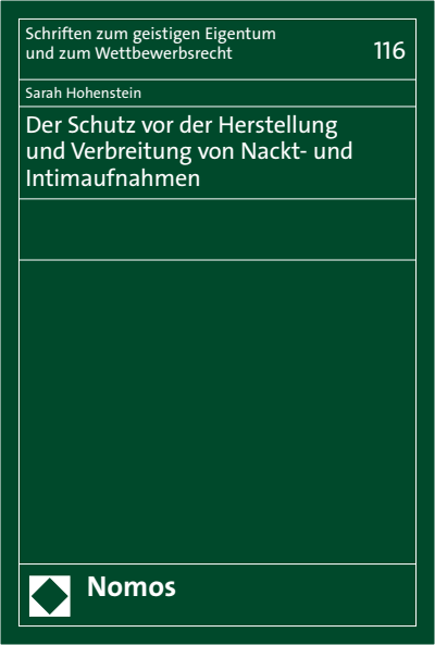 Cover des Buchs: Der Schutz vor der Herstellung und Verbreitung von Nackt- und Intimaufnahmen