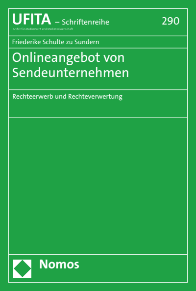 Cover of book: Onlineangebot von Sendeunternehmen