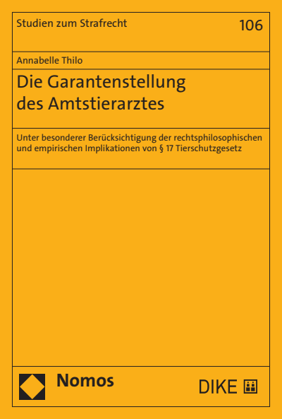 Cover des Buchs: Die Garantenstellung des Amtstierarztes