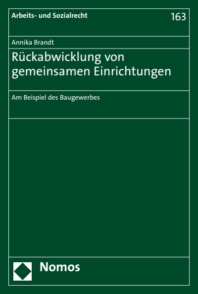 Cover des Buchs: Rückabwicklung von gemeinsamen Einrichtungen