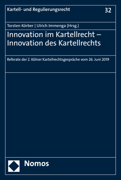 Cover of book: Innovation im Kartellrecht - Innovation des Kartellrechts