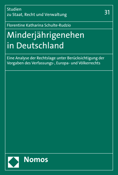 Cover des Buchs: Minderjährigenehen in Deutschland