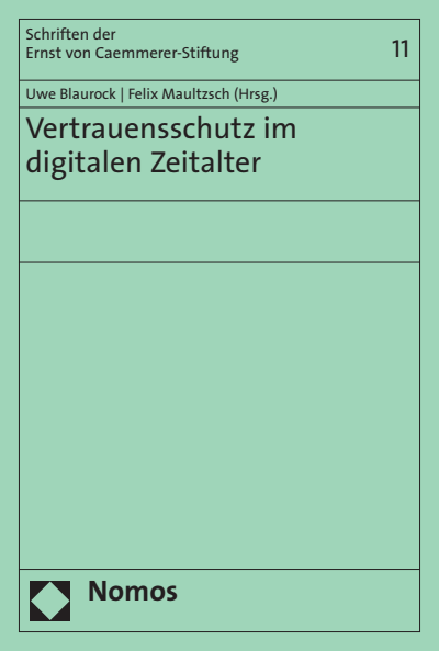 Cover des Buchs: Vertrauensschutz im digitalen Zeitalter
