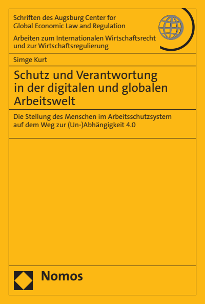 Cover of book: Schutz und Verantwortung in der digitalen und globalen Arbeitswelt