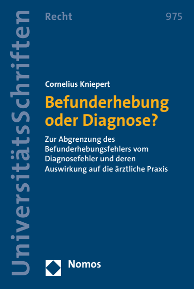 Cover of book: Befunderhebung oder Diagnose?
