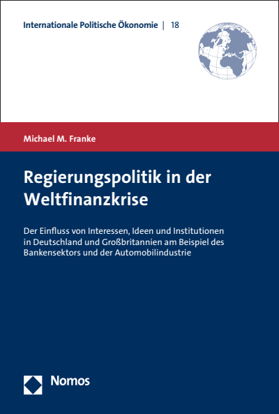 Cover of book: Regierungspolitik in der Weltfinanzkrise