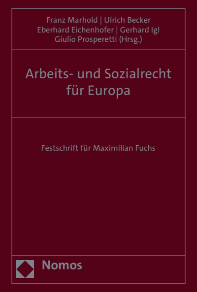 Cover des Buchs: Arbeits- und Sozialrecht für Europa
