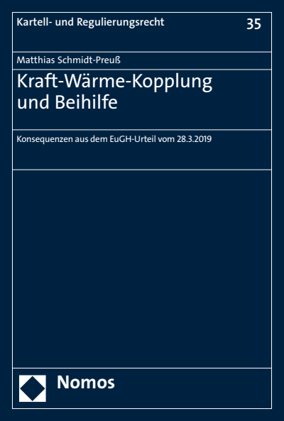 Cover des Buchs: Kraft-Wärme-Kopplung und Beihilfe