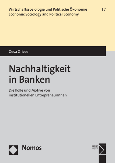 Cover of book: Nachhaltigkeit in Banken