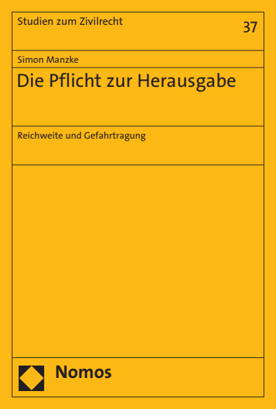 Cover of book: Die Pflicht zur Herausgabe