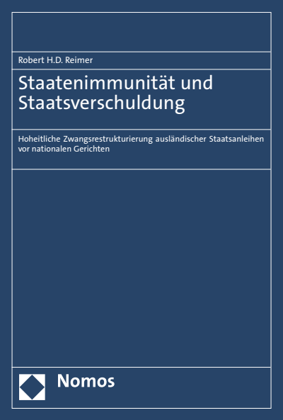 Cover of book: Staatenimmunität und Staatsverschuldung