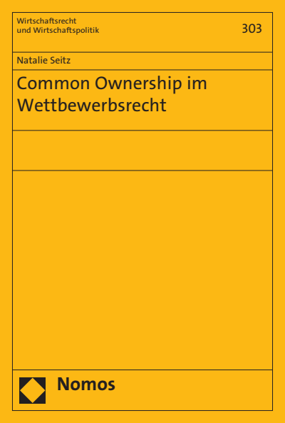 Cover of book: Common Ownership im Wettbewerbsrecht