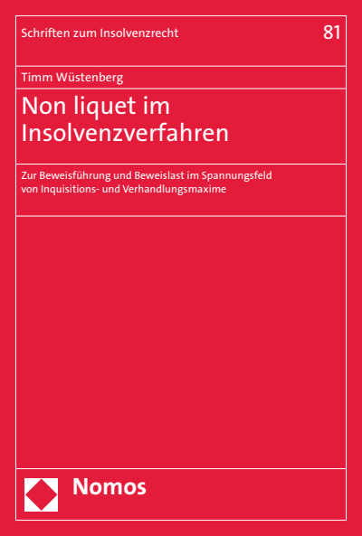 Cover des Buchs: Non liquet im Insolvenzverfahren
