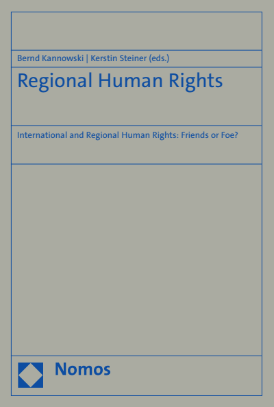Cover des Buchs: Regional Human Rights