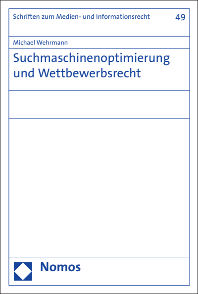 Cover of book: Suchmaschinenoptimierung und Wettbewerbsrecht