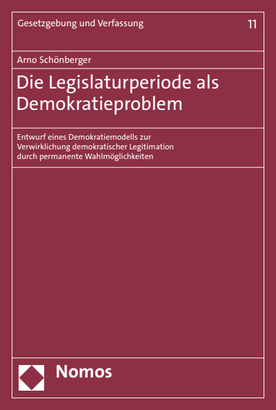 Cover of book: Die Legislaturperiode als Demokratieproblem