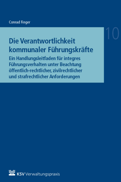 Cover des Buchs: Die Verantwortlichkeit kommunaler Führungskräfte