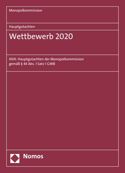 Cover des Buchs: Hauptgutachten. Wettbewerb 2020