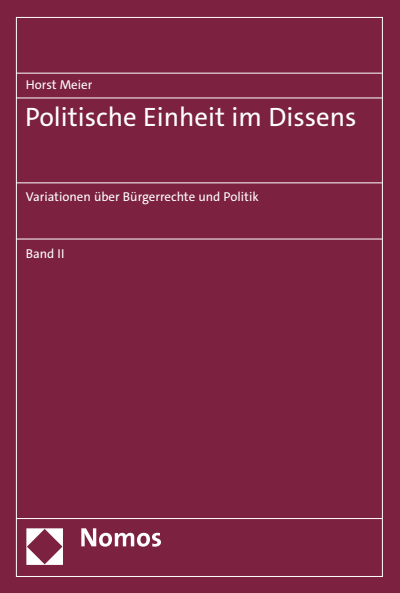 Cover of book: Politische Einheit im Dissens