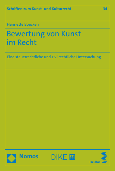 Cover of book: Bewertung von Kunst im Recht