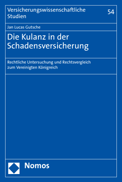 Cover des Buchs: Die Kulanz in der Schadensversicherung