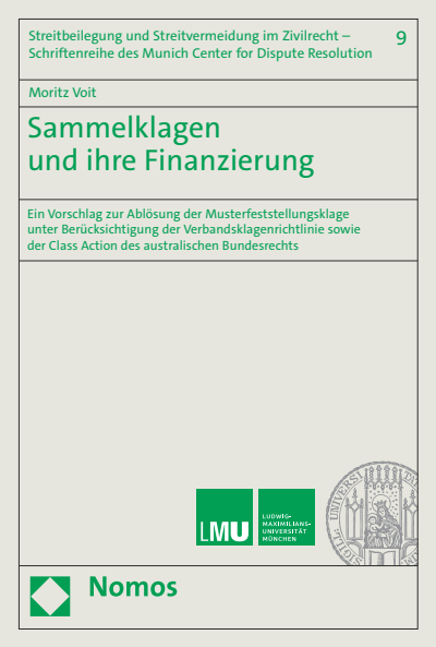 Cover des Buchs: Sammelklagen und ihre Finanzierung