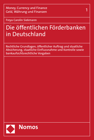 Cover des Buchs: Die öffentlichen Förderbanken in Deutschland