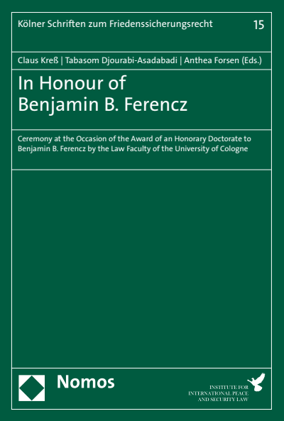 Cover des Buchs: In Honour of Benjamin B. Ferencz