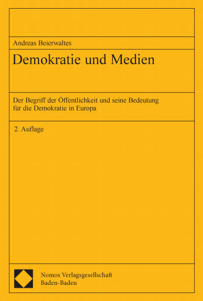 Cover of book: Demokratie und Medien