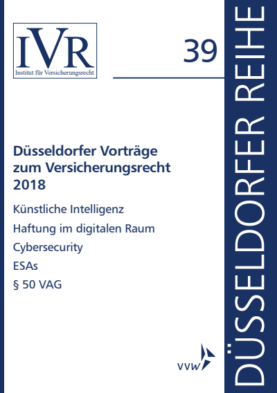 Cover of book: Düsseldorfer Vorträge zum Versicherungsrecht 2018