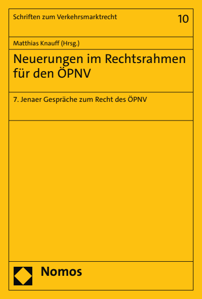 Cover des Buchs: Neuerungen im Rechtsrahmen für den ÖPNV