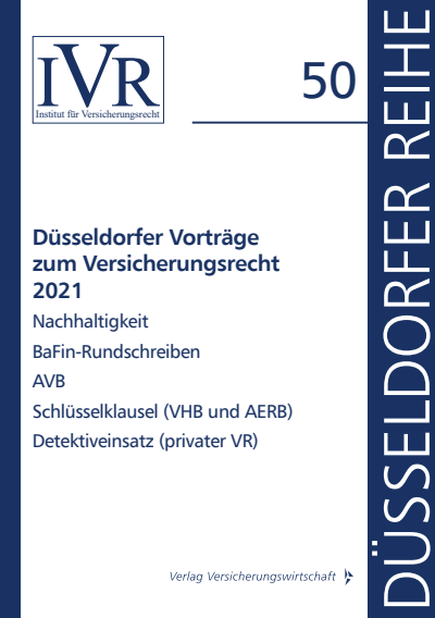 Cover of book: Düsseldorfer Vorträge zum Versicherungsrecht 2021