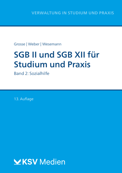 Cover of book: SGB II und SGB XII für Studium und Praxis (Bd. 2/3)