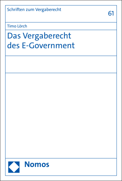 Cover des Buchs: Das Vergaberecht des E-Government