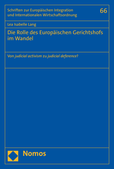 Cover des Buchs: Die Rolle des Europäischen Gerichtshofs im Wandel