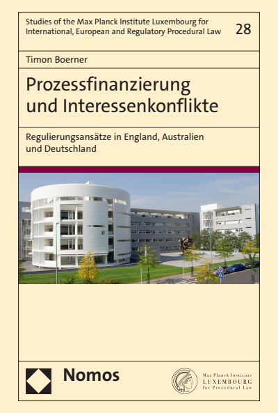 Cover des Buchs: Prozessfinanzierung und Interessenkonflikte