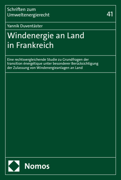 Cover of book: Windenergie an Land in Frankreich