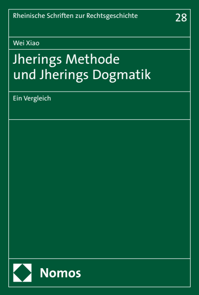 Cover of book: Jherings Methode und Jherings Dogmatik