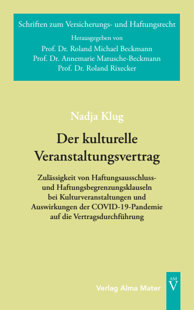 Cover of book: Der kulturelle Veranstaltungsvertrag