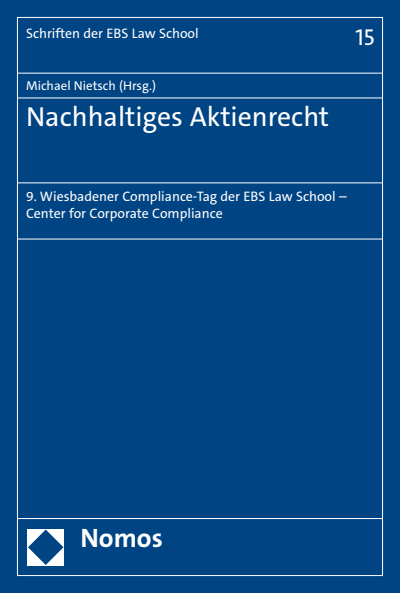 Cover des Buchs: Nachhaltiges Aktienrecht