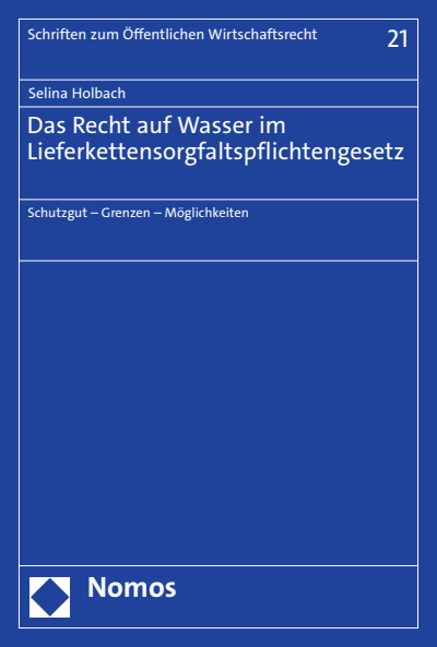 Cover of book: Das Recht auf Wasser im Lieferkettensorgfaltspflichtengesetz